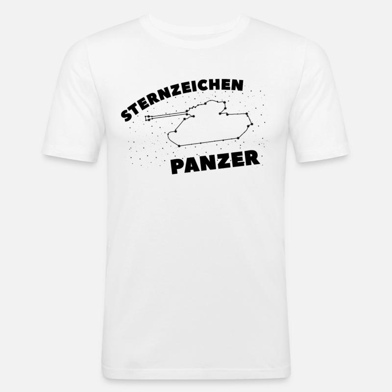 Militär Panzerfahrer Panzer Kampfpanzer Geschenk - Männer Slim Fit T-Shirt - Weiß