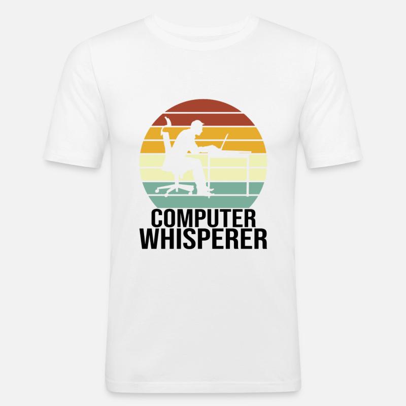 Programmer Computer Scientist Computer Science - Men's Slim Fit T-Shirt - white