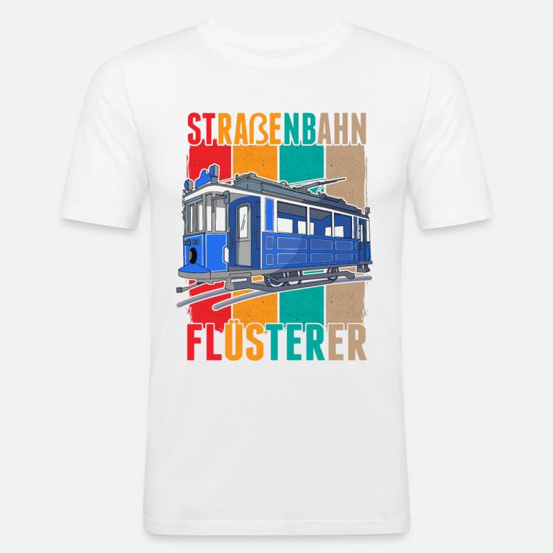 Straßenbahn Flüsterer Straßenbahnfahrer S-Bahn - Männer Slim Fit T-Shirt - Weiß