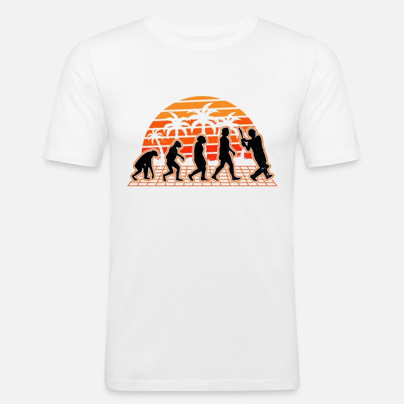 Cricket Evolution Sunset Cricketer - T-shirt près du corps Homme - blanc