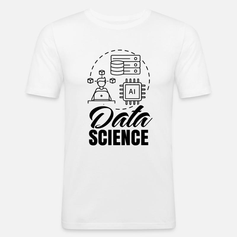Data Science Datenwissenschaft Beruf Scientist - Männer Slim Fit T-Shirt - Weiß