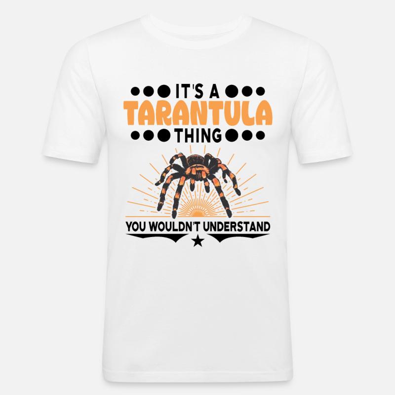 Tarantel Ding Geschenk Tarantula - Männer Slim Fit T-Shirt - Weiß