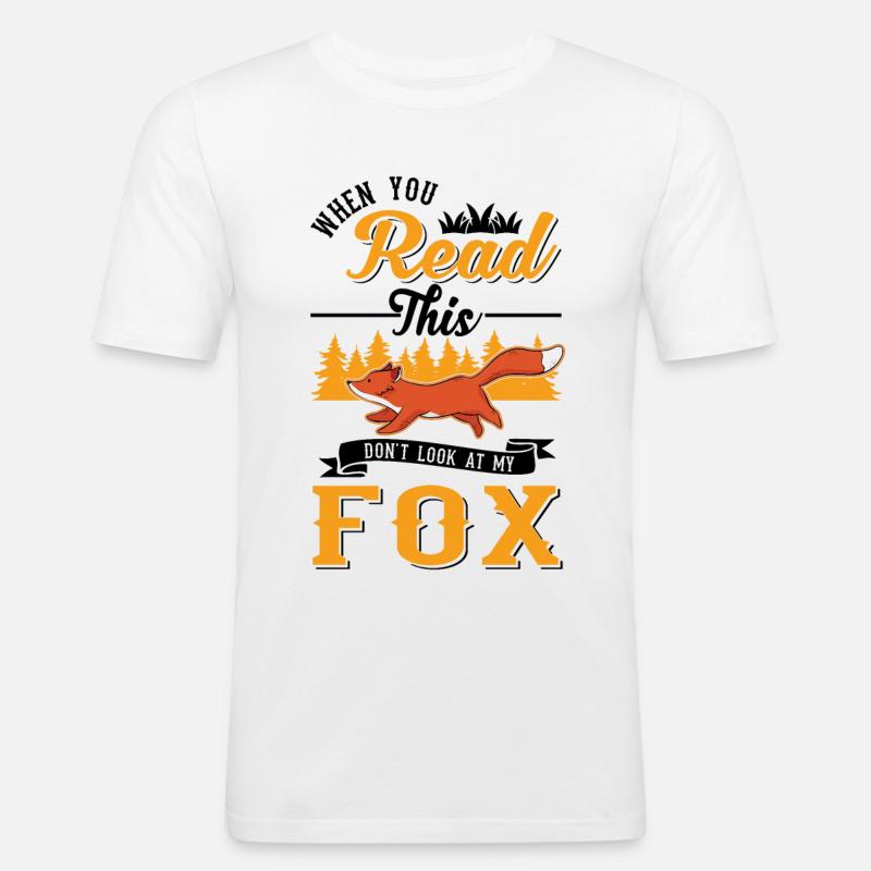 Fuchs Geschenk Rotfuchs - Männer Slim Fit T-Shirt - Weiß
