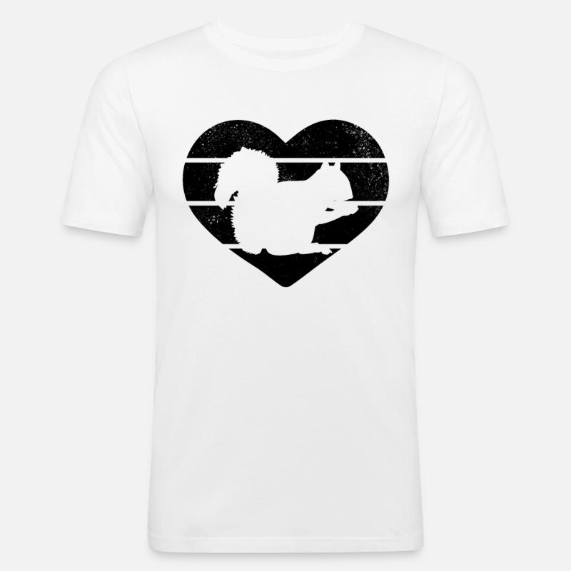 Eichhörnchen Liebhaber Eichhörnchen süßes - Männer Slim Fit T-Shirt - Weiß