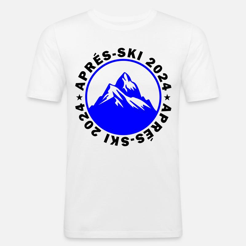 Apres Ski 2024 - Männer Slim Fit T-Shirt - Weiß