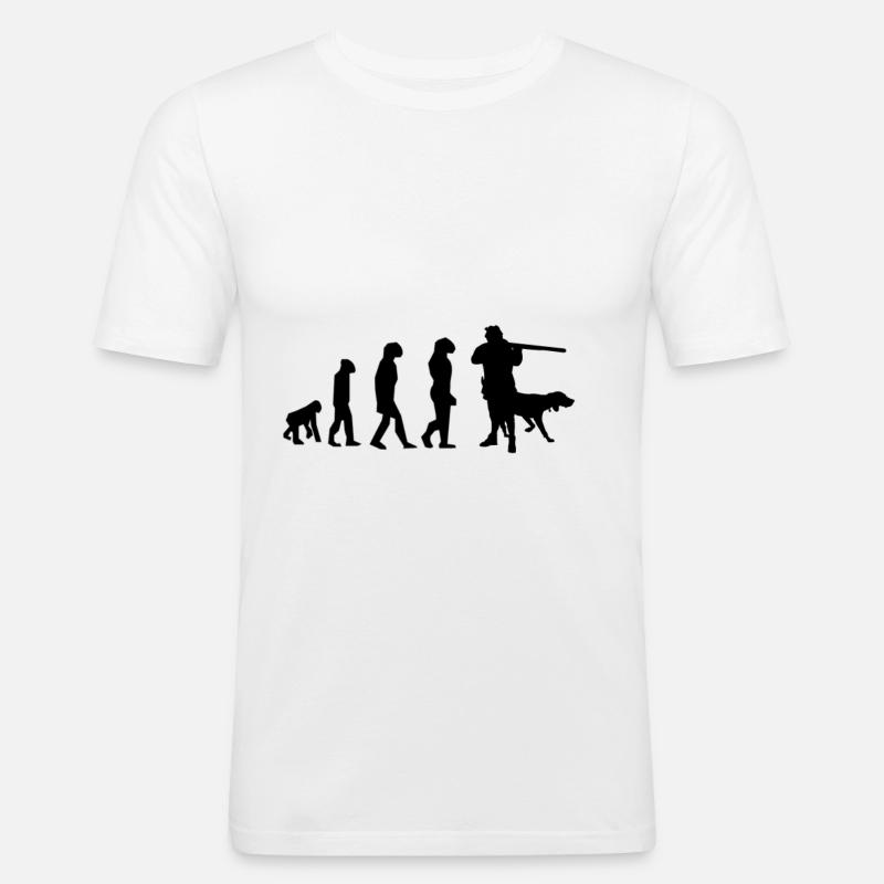 Jäger Evolution schwarz - Männer Slim Fit T-Shirt - Weiß