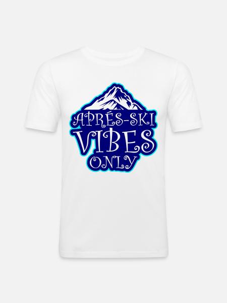 Après-ski vibes only - Men's Slim Fit T-Shirt - white