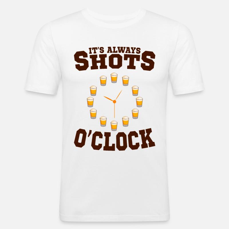 Lustiger Trinkspruch Geschenkidee - Männer Slim Fit T-Shirt - Weiß