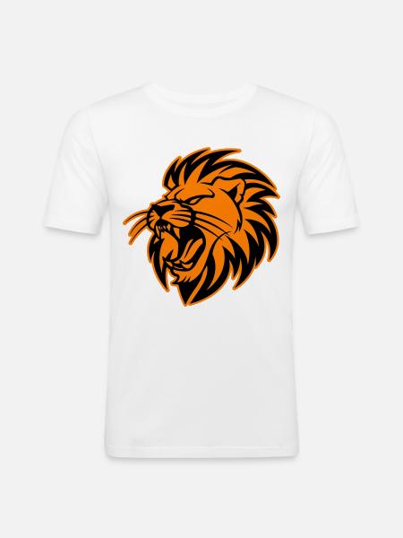 Lion Head Symbol Lion - Men's Slim Fit T-Shirt - white