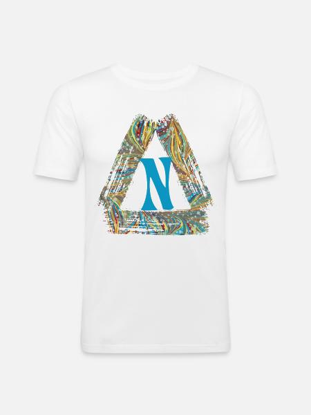 e 201 n - T-shirt près du corps Homme - blanc