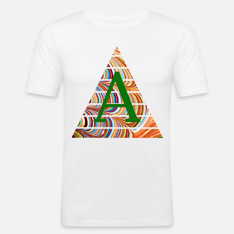 triangle e 56 a - Men's Slim Fit T-Shirt - white
