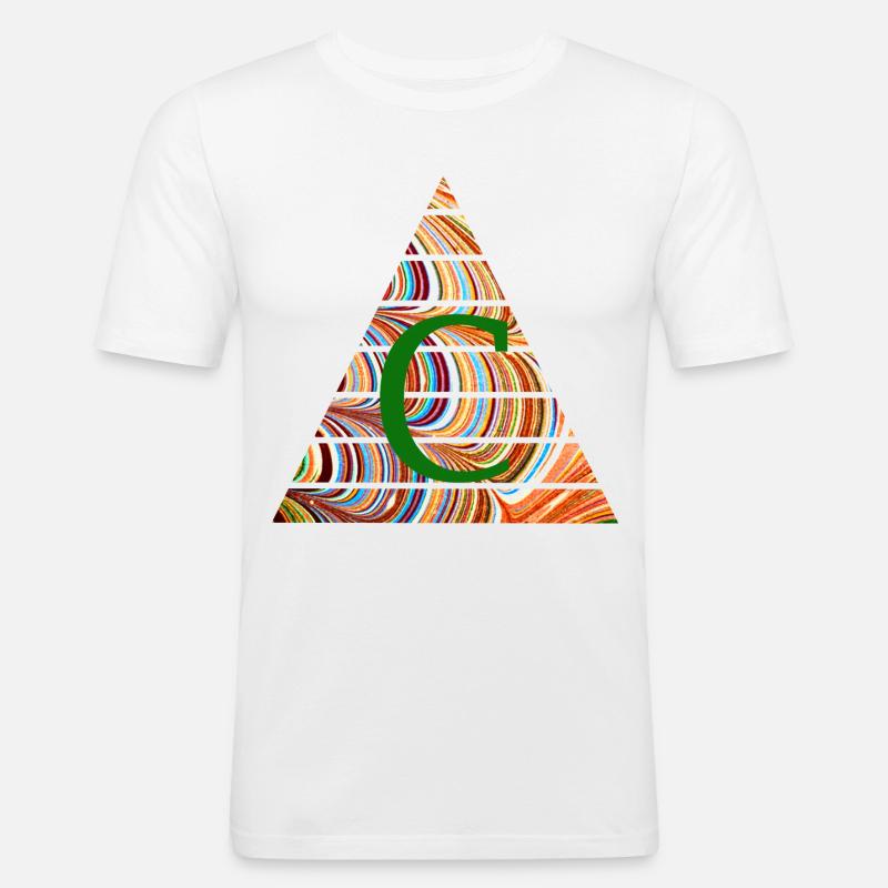 triangle e 56 c - Men's Slim Fit T-Shirt - white