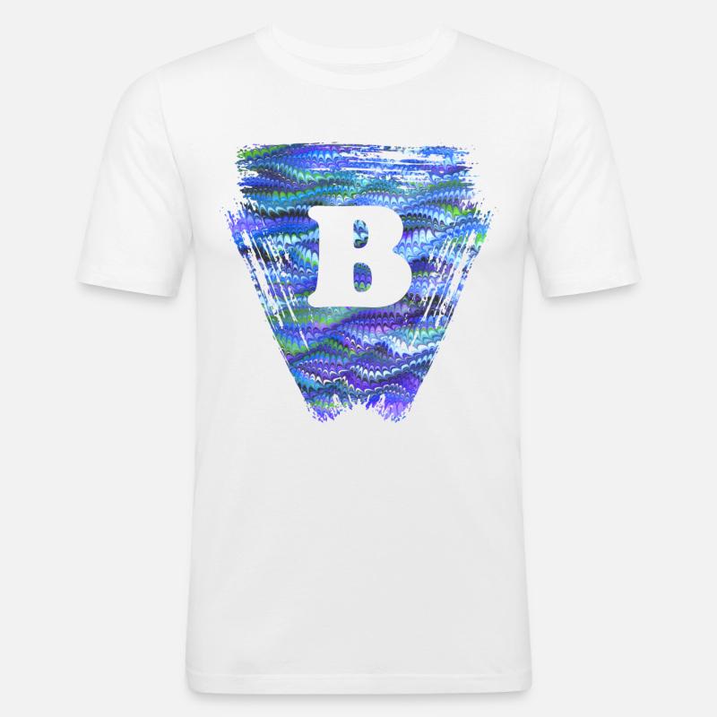Triangle E 103 B - T-shirt près du corps Homme - blanc