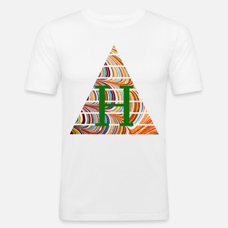 Triangle E 56 h - Men's Slim Fit T-Shirt - white