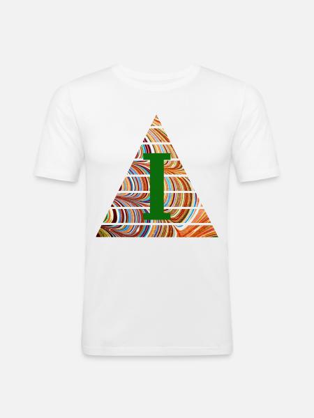Dreieck E 56 I - Men's Slim Fit T-Shirt - white