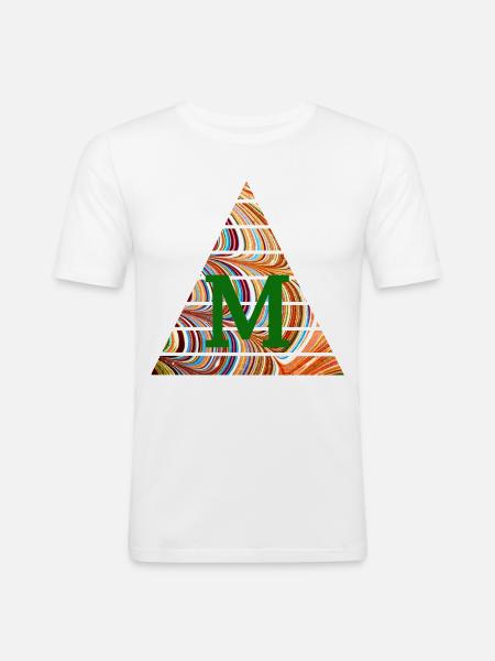 Dreieck E 56 m - Men's Slim Fit T-Shirt - white