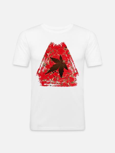 Autumn Leaf E 245 - Men's Slim Fit T-Shirt - white