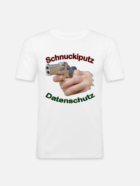 Damenpistole Datenschutz Triggern - Männer Slim Fit T-Shirt - Weiß