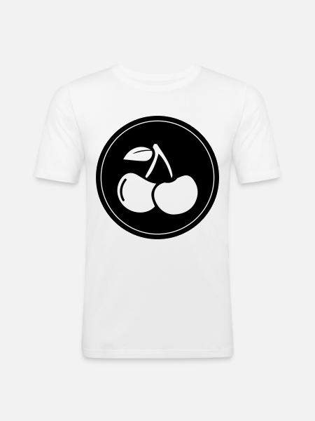 Cherry fruit - Men's Slim Fit T-Shirt - white