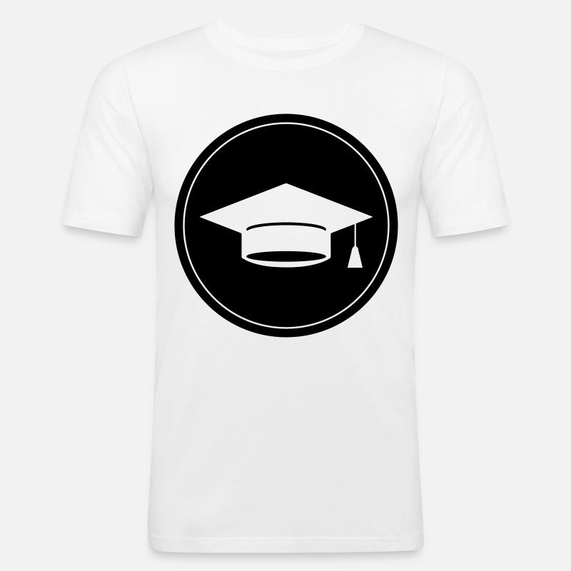 Student Abschluss - Männer Slim Fit T-Shirt - Weiß
