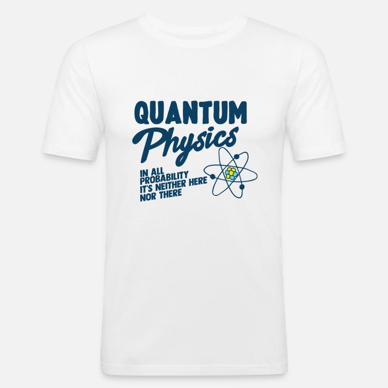 Quantum physics Physics Atom molecule - Men's Slim Fit T-Shirt - white