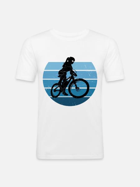 Cyclisme Cyclisme Cyclisme VTT - T-shirt près du corps Homme - blanc