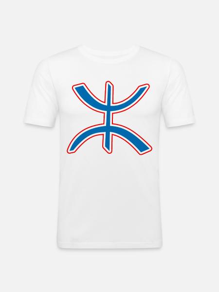 Berber Amazigh - Men's Slim Fit T-Shirt - white