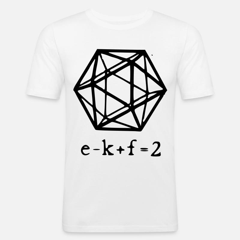 euler polyedersatz - Männer Slim Fit T-Shirt - Weiß