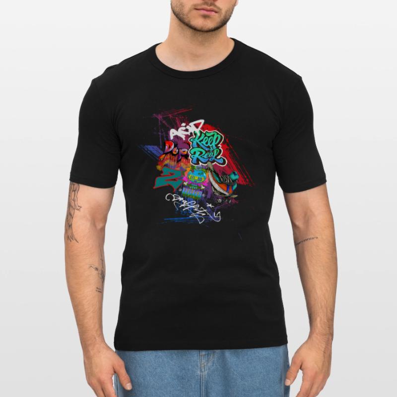 Conception de graffitis T-shirt près du corps Homme