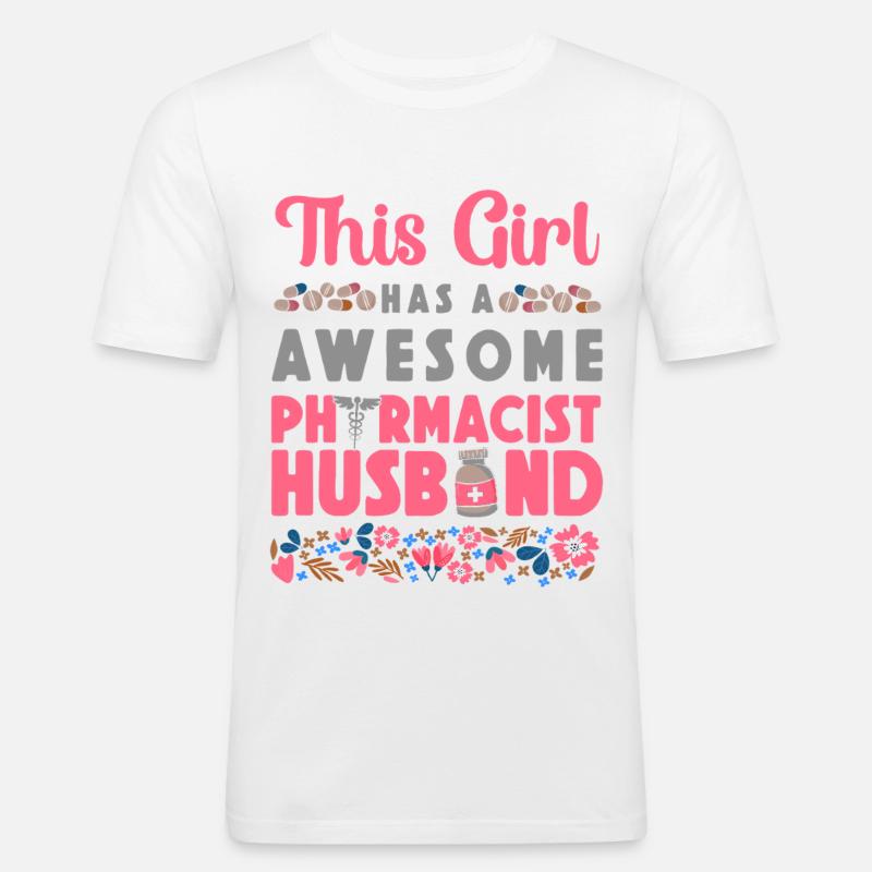 Pharmacy Tech Technician - Männer Slim Fit T-Shirt - Weiß