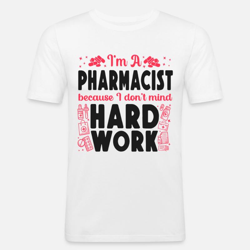 Pharmacy Tech Technician - Männer Slim Fit T-Shirt - Weiß