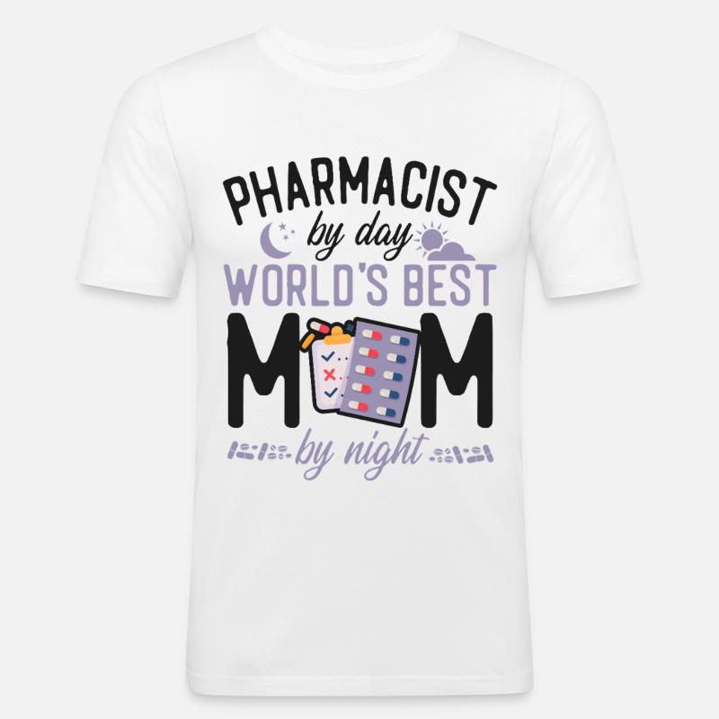 Pharmacy Tech Technician - Männer Slim Fit T-Shirt - Weiß