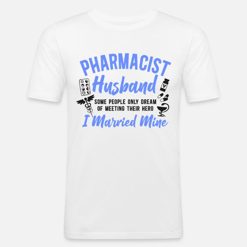 Pharmacy Tech Technician - Men's Slim Fit T-Shirt - white
