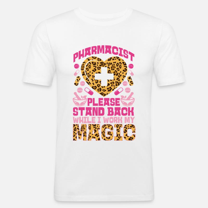Pharmacy Tech Technician - Männer Slim Fit T-Shirt - Weiß