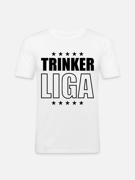 Drinker League Party Saying - Men's Slim Fit T-Shirt - white