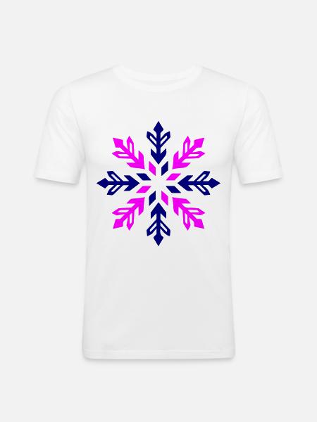 Snowflake Icon Winter - Men's Slim Fit T-Shirt - white
