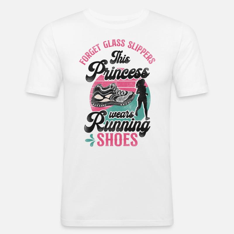 Running Runner Half Marathon - Männer Slim Fit T-Shirt - Weiß