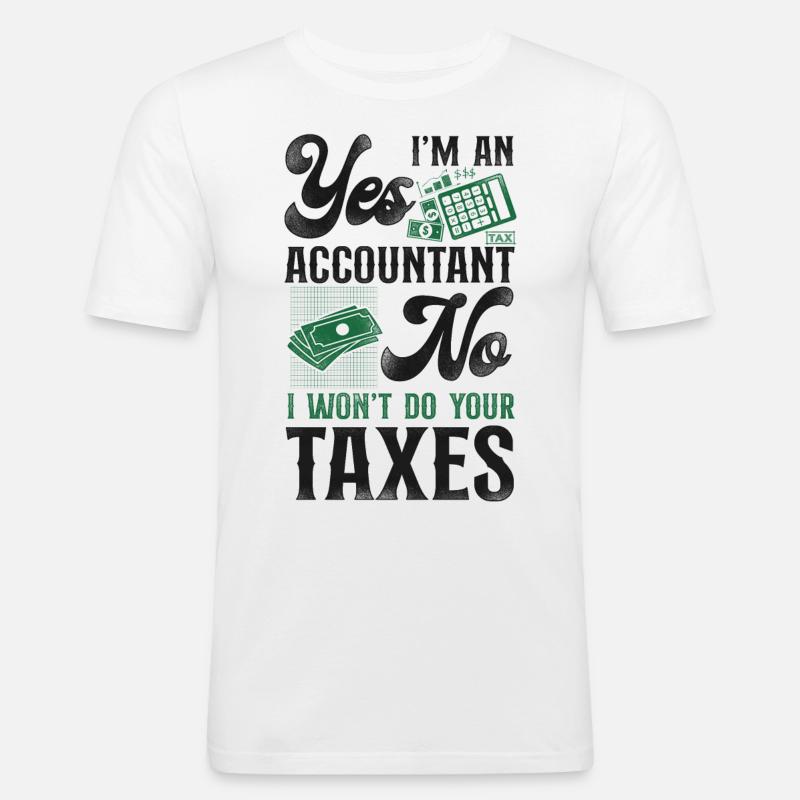 Comptable Comptable Comptable Comptabilité - T-shirt près du corps Homme - blanc