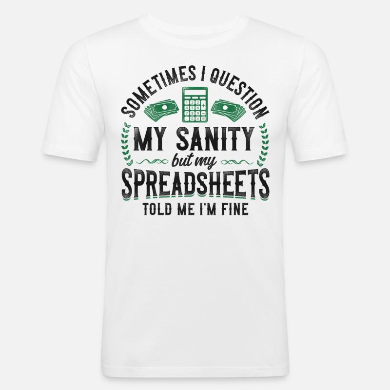 Comptable Comptable Comptable Comptabilité - T-shirt près du corps Homme - blanc