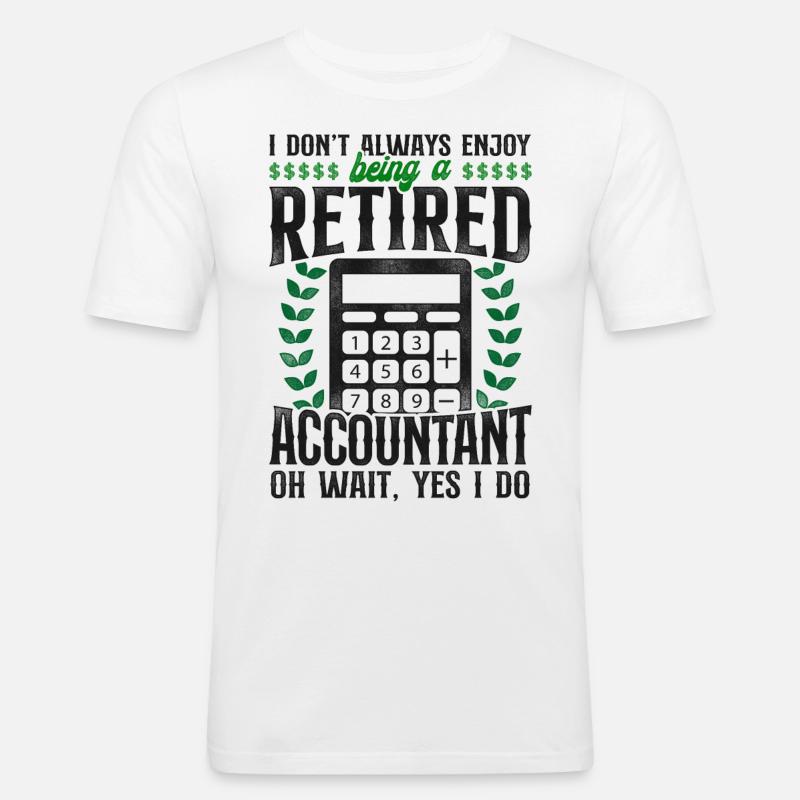 Comptable Comptable Comptable Comptabilité - T-shirt près du corps Homme - blanc