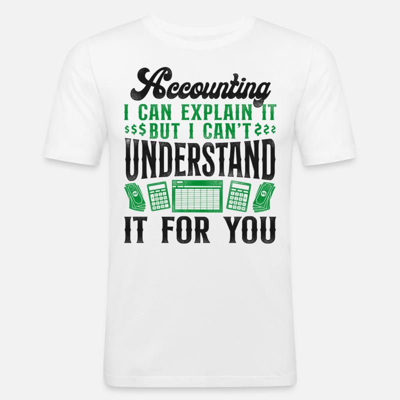 Comptable Comptable Comptable Comptabilité - T-shirt près du corps Homme - blanc