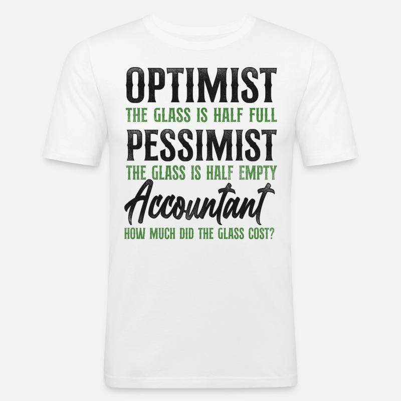 Comptable Comptable Comptable Comptabilité - T-shirt près du corps Homme - blanc