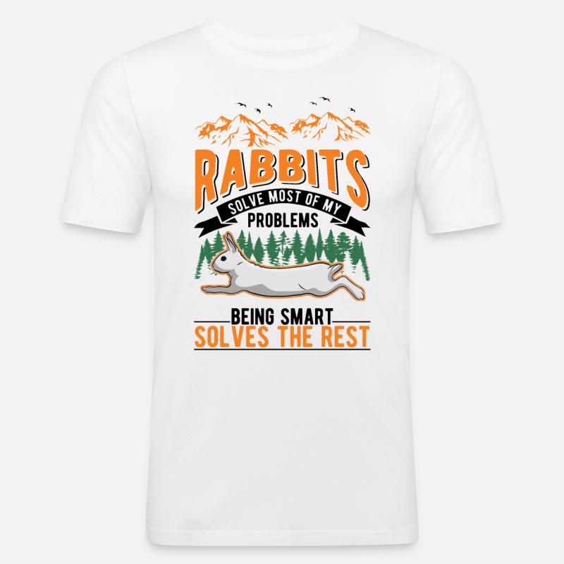 Rabbit Rabbit Rabbit Rabbit - Men's Slim Fit T-Shirt - white