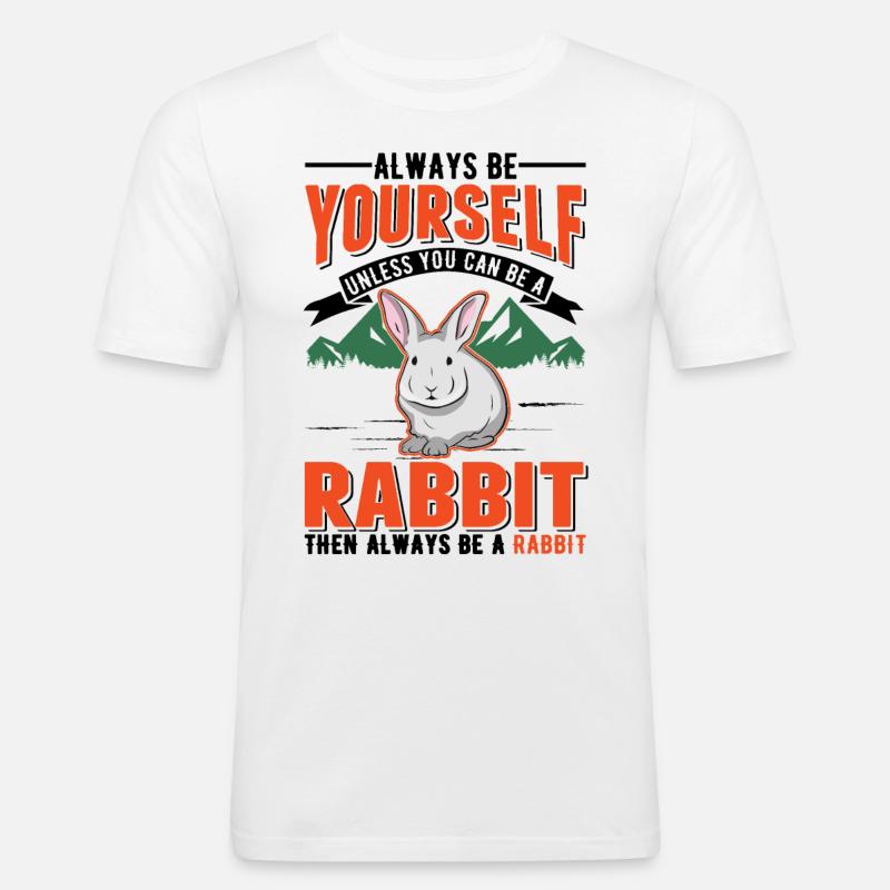 Rabbit Rabbit Rabbit Rabbit - Men's Slim Fit T-Shirt - white