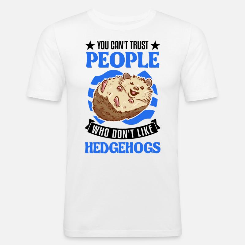 Igel Geschenk Stacheligel - Männer Slim Fit T-Shirt - Weiß