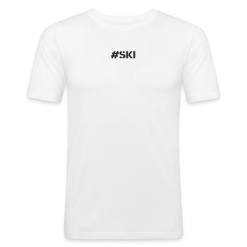 Ski - #ski - Männer Slim Fit T-Shirt - Weiß - Vorne - Nik (191cm)