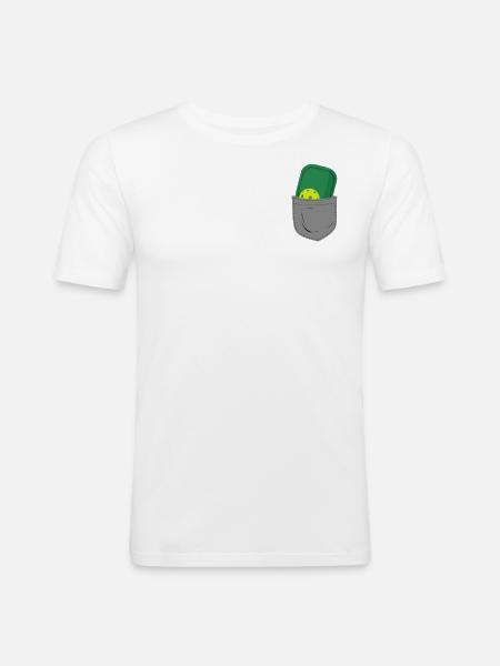 Pickleball Pocket - Men's Slim Fit T-Shirt - white