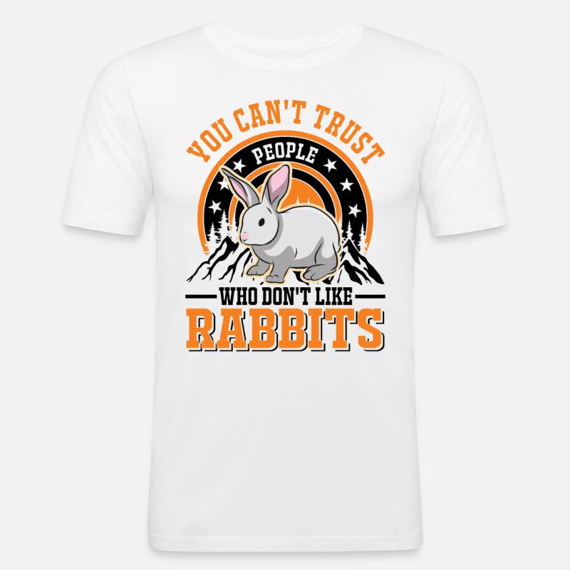 Rabbit Rabbit Rabbit Rabbit - Men's Slim Fit T-Shirt - white