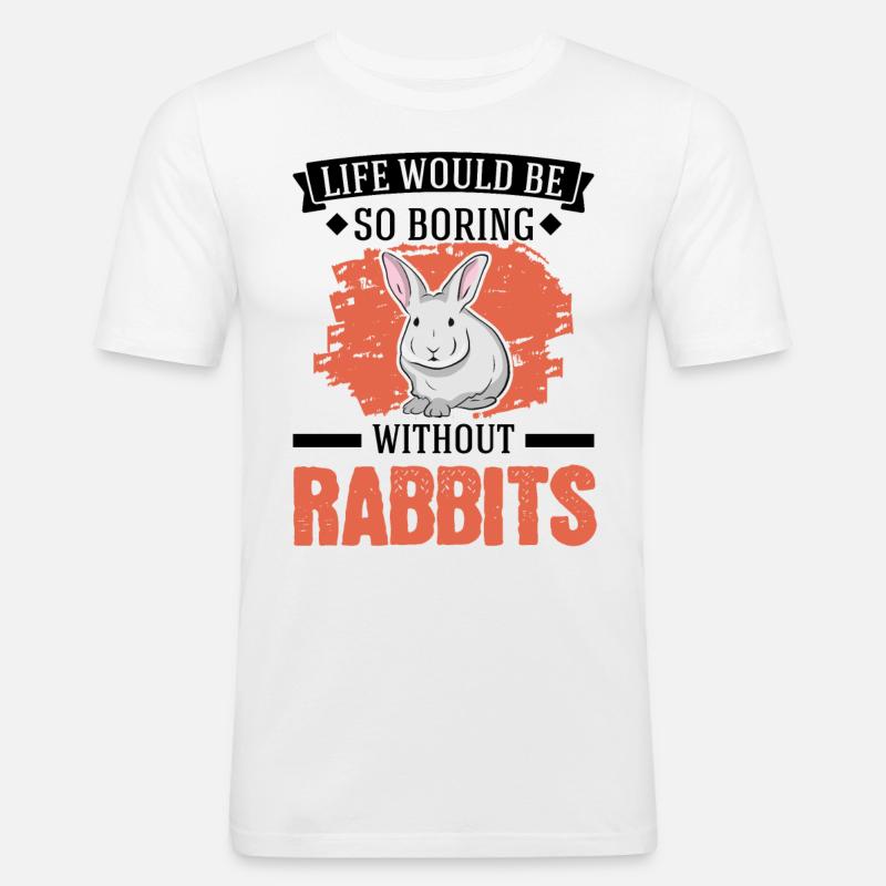 Rabbit Gift Rabbit Rabbit - Men's Slim Fit T-Shirt - white