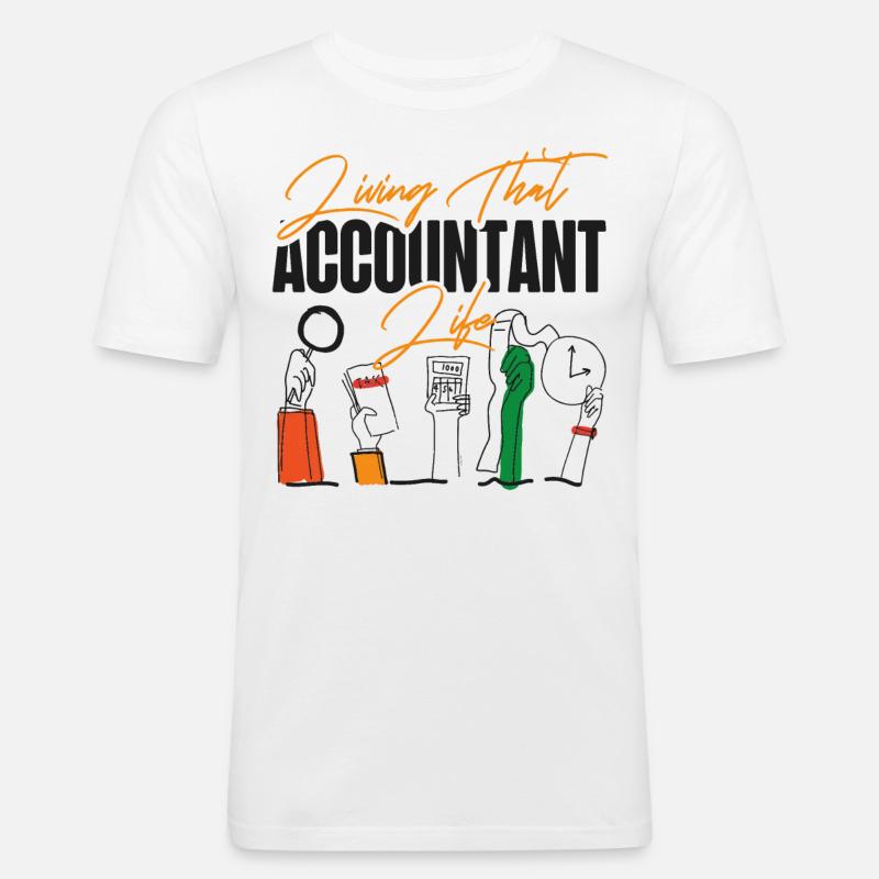 Comptable Comptable Comptable - T-shirt près du corps Homme - blanc